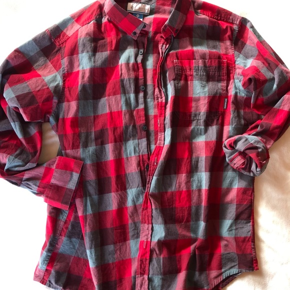 Men’s XL Colombia Plaid Button Up Shirt - Picture 3 of 6